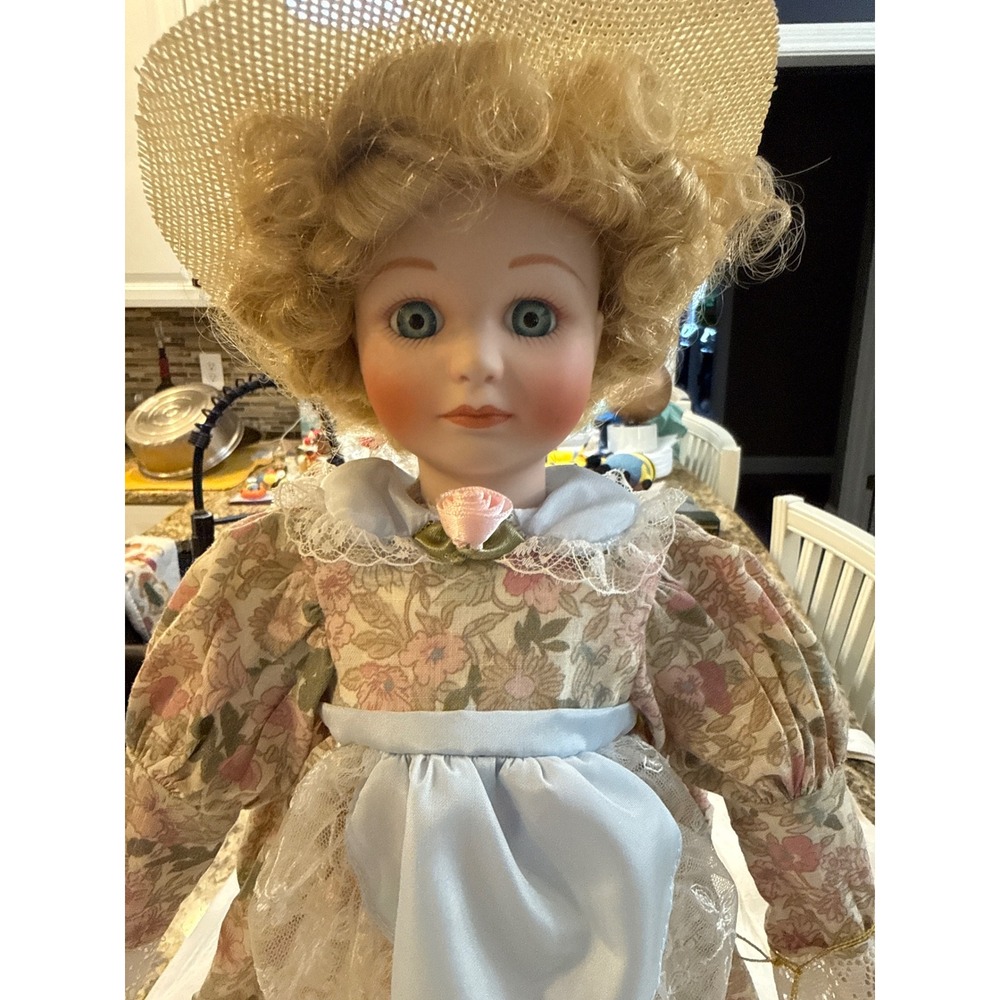 Vintage 1991 Victorian Treasures‎ Porcelain Bisque Doll 16" Kmart Collectible